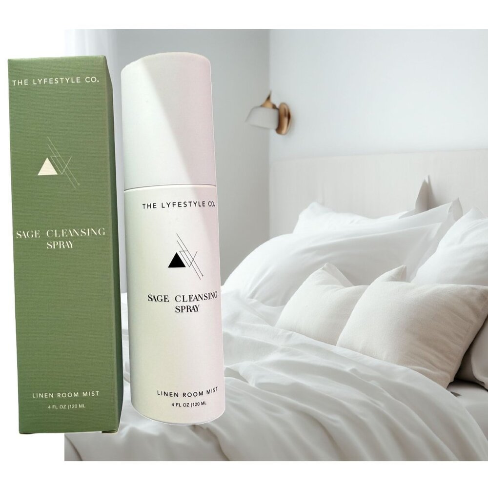 The Lyfestyle Co Sage Cleansing Spray Linen Room Mist 4 Oz Relaxing Refreshing